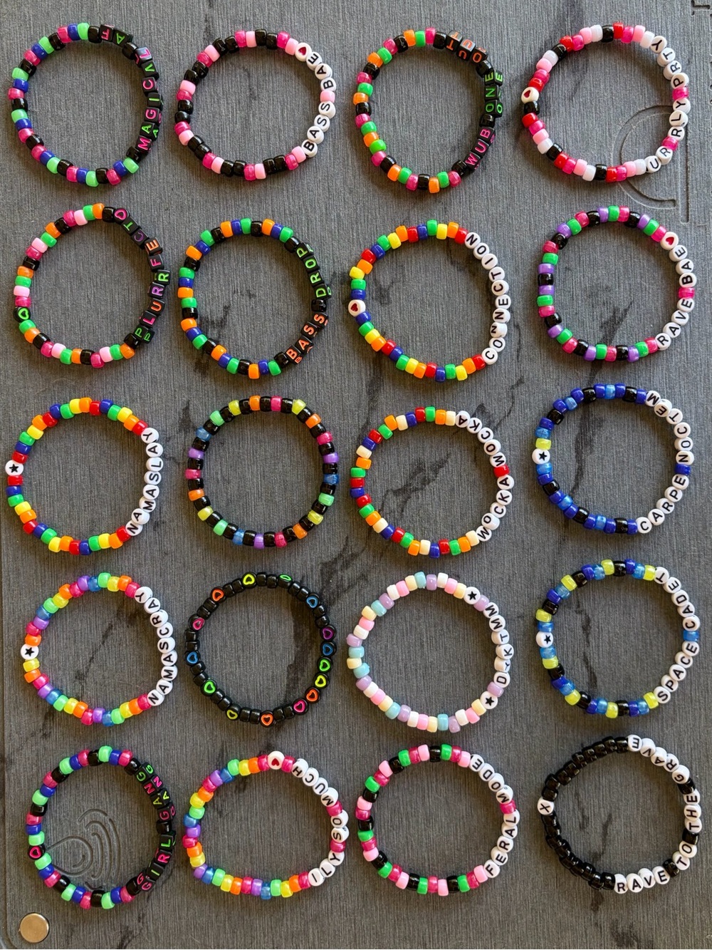 Kandi | Raver | Festival Bracelets (20 Count)